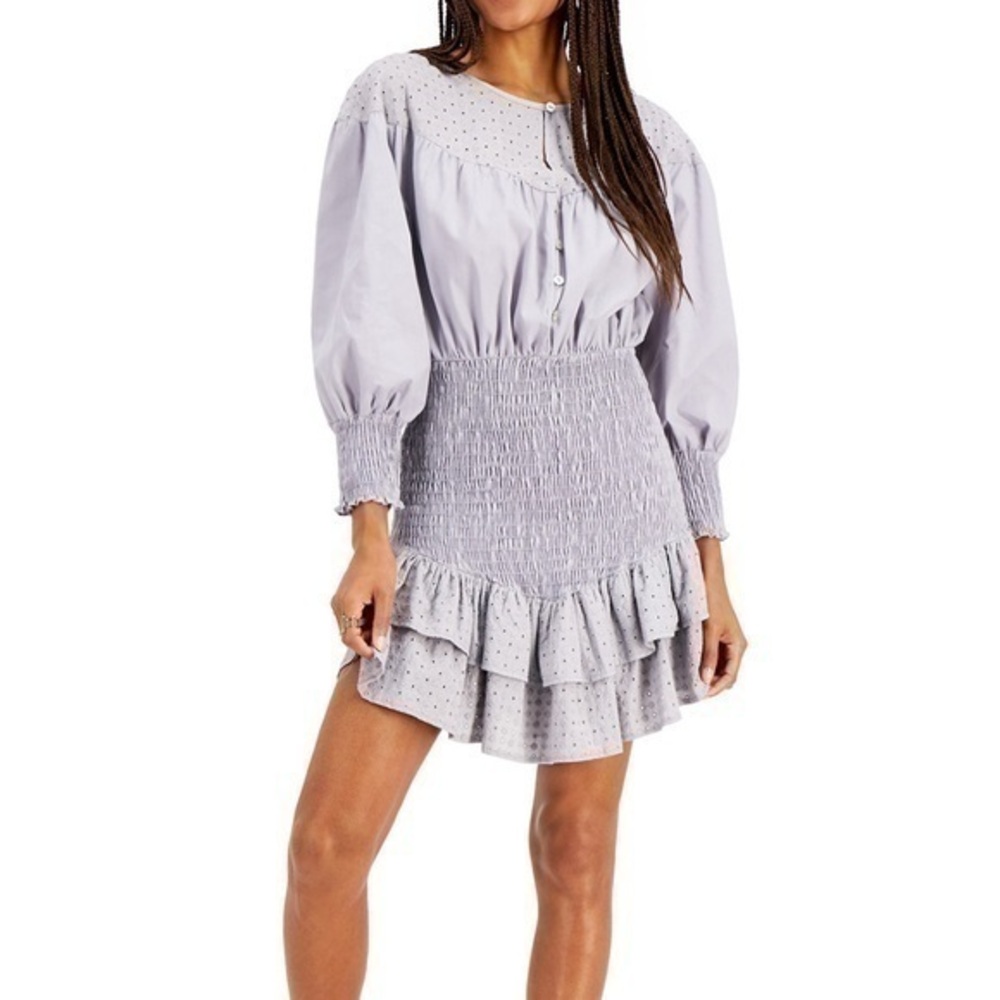 LeRumi Ellery Smocked Mini Dress Medium